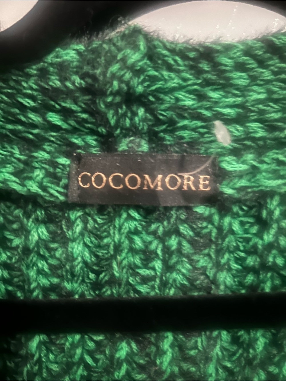 Cocomore Long Green Knit Women's cardigan - Picture 3 of 5